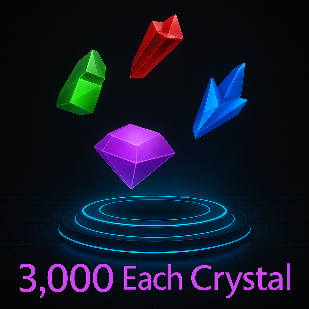 3,000/Each Crystals -Gems